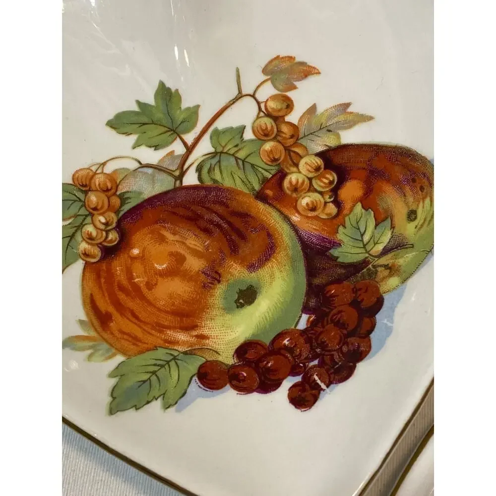 Vintage Nasco Del Coronado 3 Pottery Fruit & Nut Heart Shaped Bowls